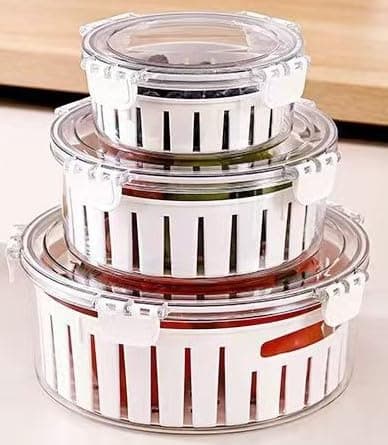 ULTREOS Fruit with lid PET freshkeeping box refrigerator a batch storage box food grade sealed nonleakage frozen sealed box Luxurious Look BPA Free Material
