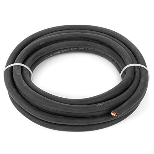 40 Gauge 25 Feet Black EWCS Brand 100 Copper Premium Industrial Grade Extra Flexible Welding Cable 600 Volt