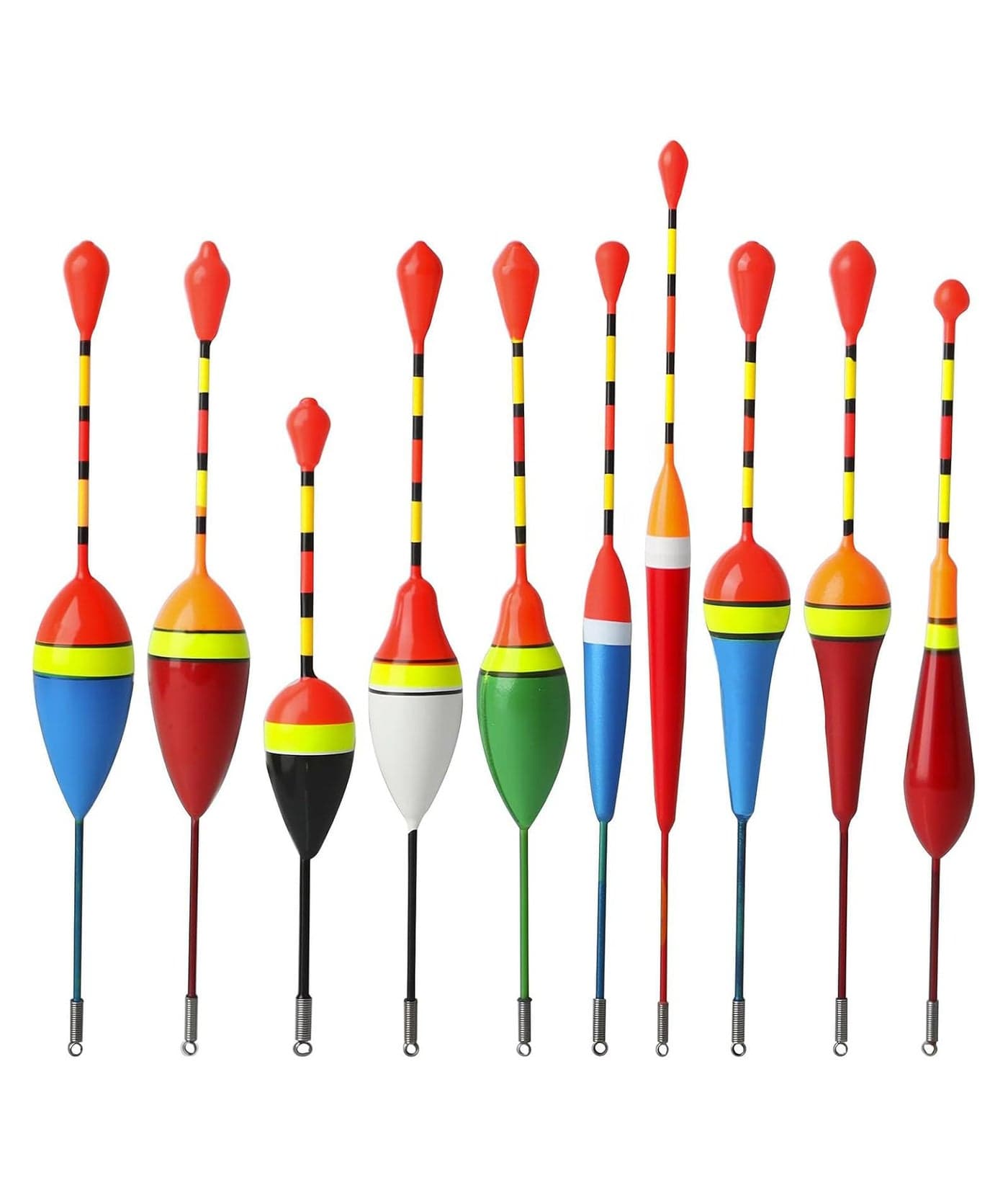 10PCS Fishing Float, Fishing Floater Set for Freshwater and Saltwater Fishing, High Visibility Floats for Night and Ice Fishing, Durable Fishing Floats for Lake and Stream Fishing