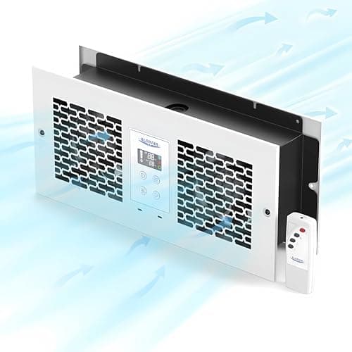 ALORAIR Room to Room Vent Fan, 300 CFM Through Wall Ventilation Fan, One-Way Airflow Powerful Air Exchange, Dual Fans, Remote, Temp Control, Quiet Air Circulation for Home, Kitchen, Bathroom, Laundry