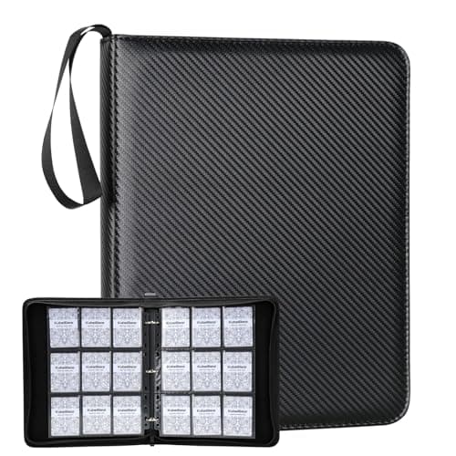 Card Binder 720 Capacity Zippered Trading Card Holder for MTG Sports Collectible Cards AcidFree Durable TravelFriendly Storage Black 9 Pocket