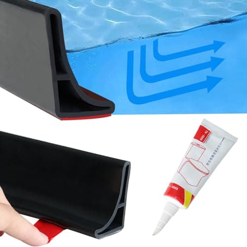 URBANMONK 2-Meter Self Adhesive Water Stopper for Bathroom | Water Stopper for Kitchen Slab with Glue Stick | Bathroom Water Stopper Flexible Silicone Water Blocking Strip