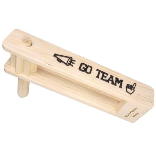 Large Go Team Wooden Mexican Matraca Noisemaker 11 Long Ratchet Football Cheers