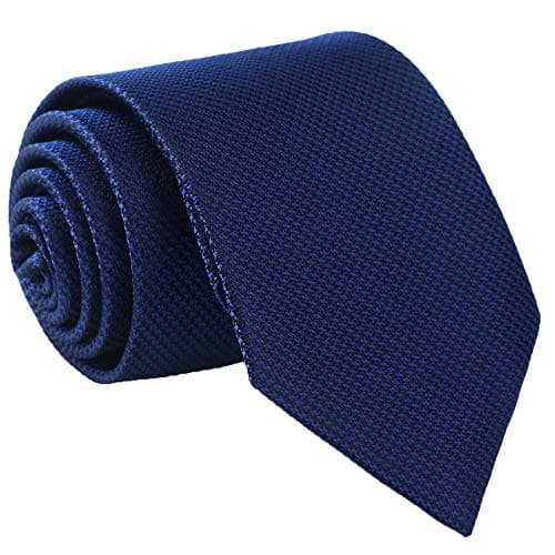 fortunatever Mens Solid Neckties,Navy Blue Ties For Men+Gift Box,58"×3.35"