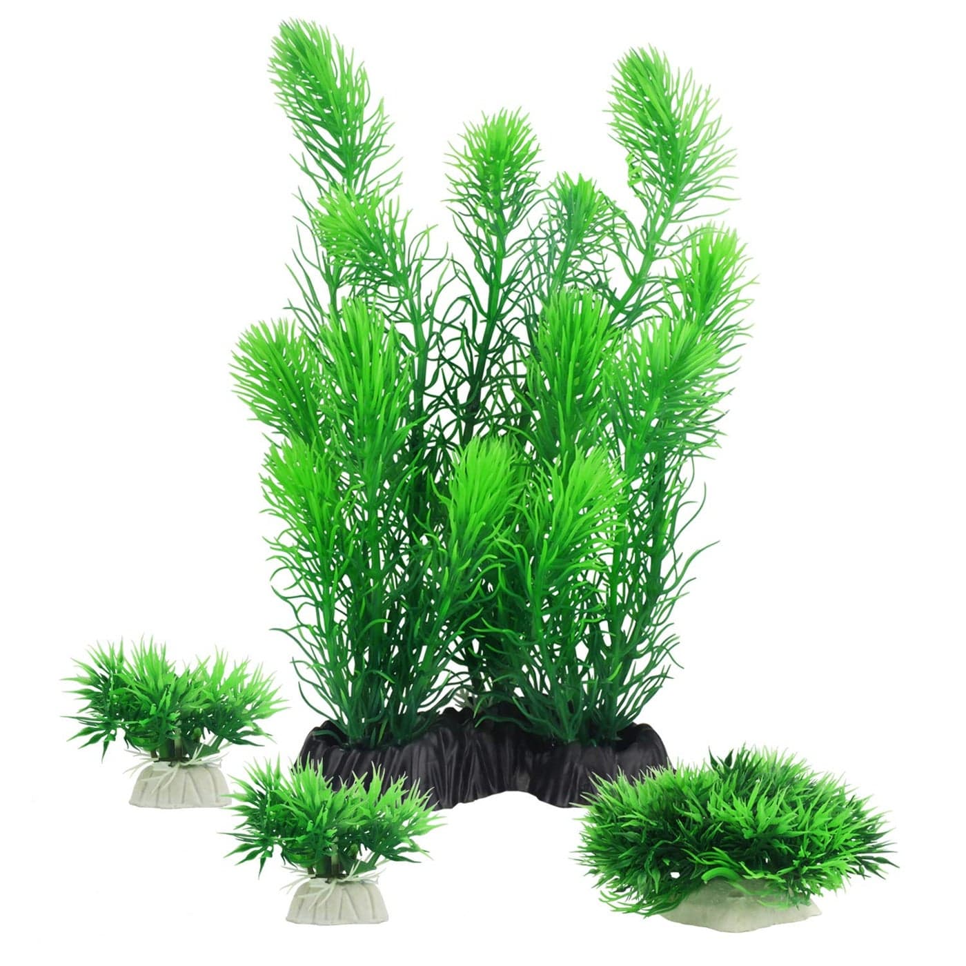 MyLifeUNIT Aquarium Plants Artificial Aquarium Decorations for Fish Tank Decor Pack of 4