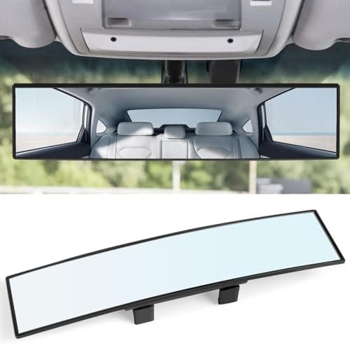 REGUICORP Rear View Mirror 12 Inch Universal Wide Angle Rear View Mirror Accessories Panoramic Convex Clipon for Cars SUVs Trucks Vehicles