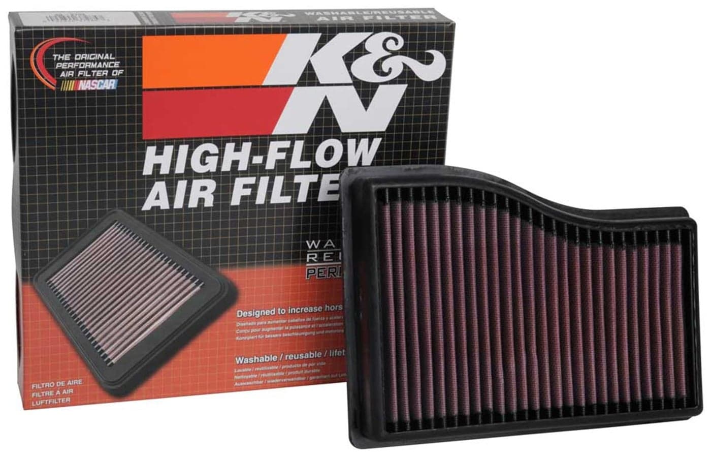 K&N Engine Air Filter: Increase Power & Acceleration, Washable, Premium, Replacement Car Air Filter: Compatible with 2018-2019 MERCEDES BENZ (A160, A180, A200, B160, B180, B200), 33-3132