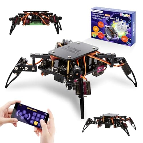 ACEBOTT STEM Robotics Science Kits for Adults ESP8266 Spider Robot Building Kit App Remote Control Walking Crawling Fun Educational Toy for 12 Year Old Boys Girls Teens Adults Unique Gifts