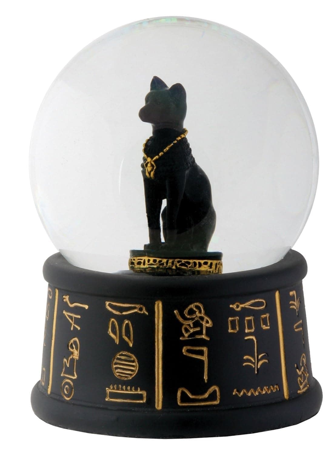 YTC 35 Inch Cold Cast Resin Egyptian Bastet Water Snow Globe Figurine