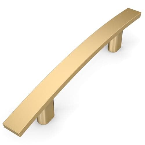 Amerdeco 10 Pack Bronze Cabinet Pulls - 3 Inch(76mm) Hole Center Hardware Kitchen Cabinet Handles for Bathroom and Dresser - Gold Finish ZH0003