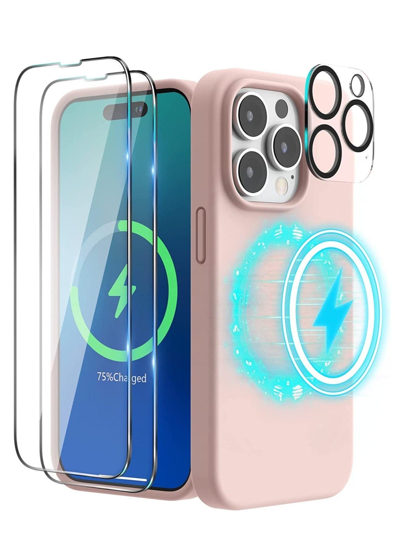 Magnetic Case Designed for iPhone 14 Pro Max Case 6.7 inch (2022), Compatible with MagSafe, Liquid Silicone Phone Case for iPhone 14 Pro Max, Chakl Pink