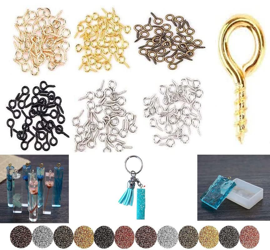 DIY Crafts 300 Pcs Screw Jump Rings Golden Screw Jump Rings Only Swivel Clasp Set Metal Lanyard Snap Hook Include Lobster Claw Clasps Keychain Ring300 Pcs Screw Jump Rings Golden