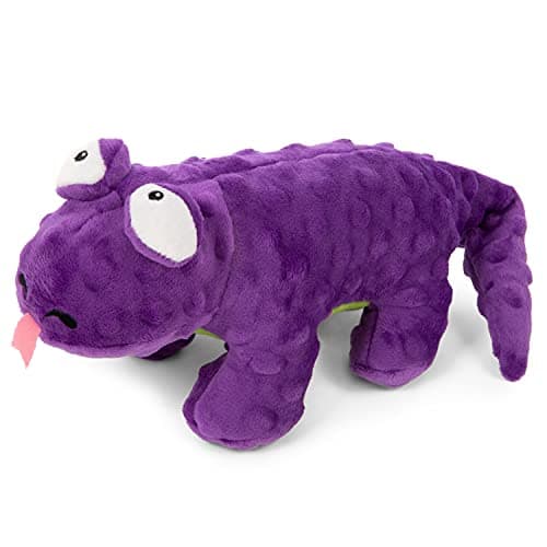 goDog Action Plush Lizard Animated Squeaky Dog Toy Chew Guard Technology Purple One Size