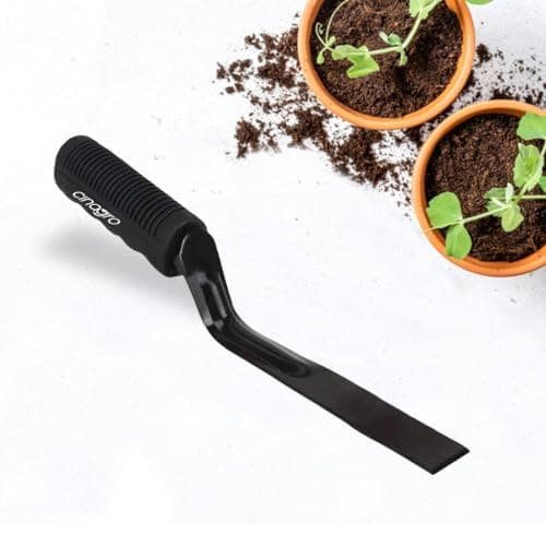 Cinagro Gardening Khurpi 1-inch Metal Blade, Tools for Soil Tilling, Rust-Free Khurpi for Garden, Plant Tool for Digging in Garden, for Indoor Gardens and Small Planters (Black)
