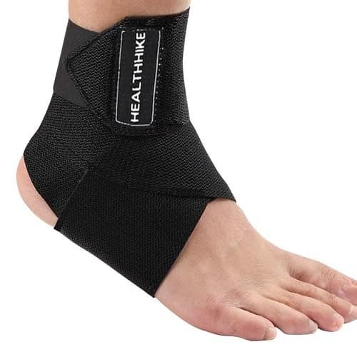 HealthHike Ankle Support Compression Brace, Ankle Binder for Pain Relief & Recovery, Protection Guard Helpful in Gym, Running, Injuries, Sports, Excercise Band for Men & Women (Pack of 1)