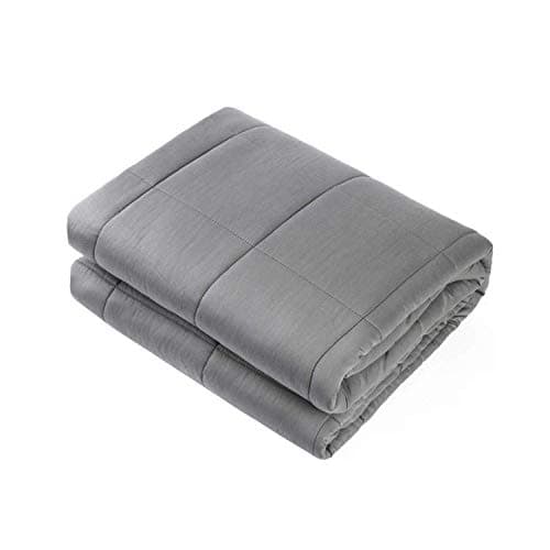 Waowoo Weighted Blanket Adult 20lbs 60x80 Blanket for Deeper SleepMaterial with Glass BeadsDark Grey
