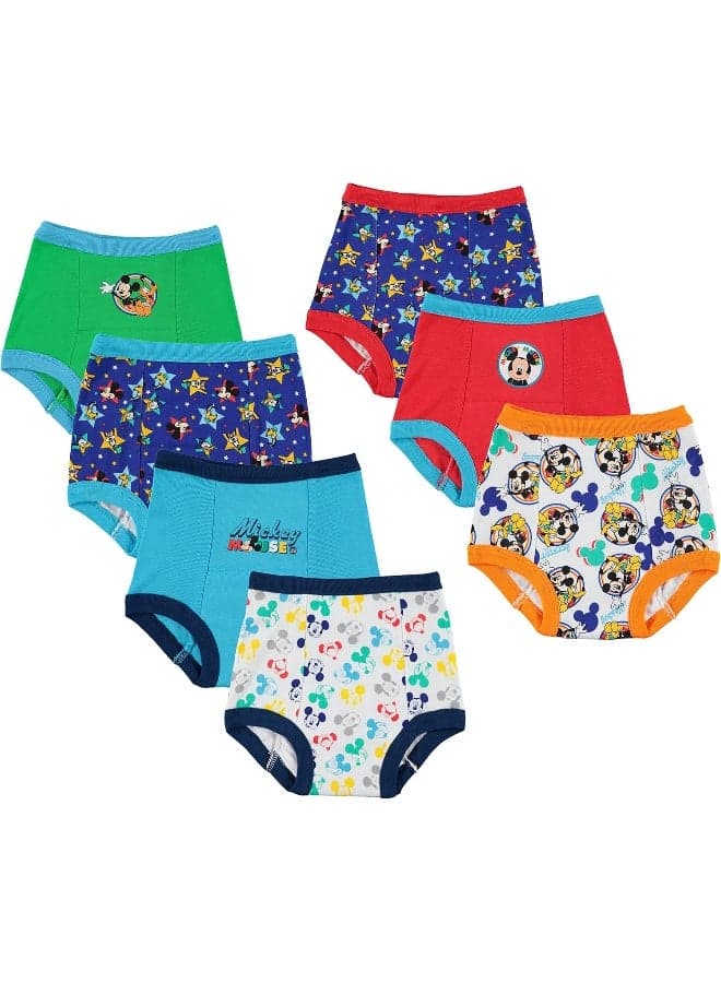 Disney Boy's Mickey Mouse Potty Training Pants Multipack Baby and Toddler Underwear (Pack of 7)