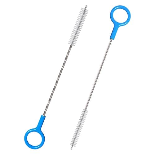 Heavy-Duty Straw Cleaner Brush, 2 Pcs Flexible Straw Brush Set,Reusable Straws Cleaning Brush with Stainless Steel and Nylon Bristles for Baby Bottles,Stanley Cup.