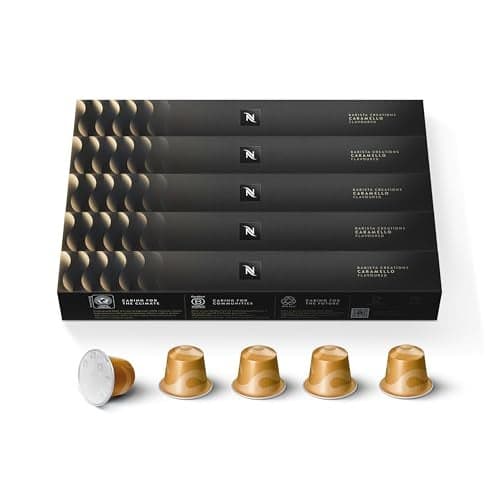 Nespresso Capsules Original Line Caramello Medium Roast Espresso Coffee 50 Count Espresso Coffee Pods