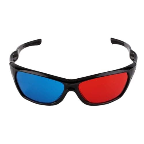 Black Adult Black Frame Red Blue 3D Glasses for Dimensional Anaglyph Movie Game