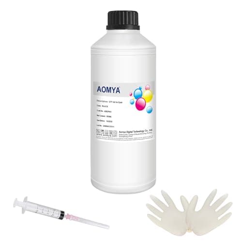 Aomya DTF Ink 500ml DTF Transfer Ink for PET Film Premium DTF Ink for Epn L1800L805ET8550R2400P400P800P600DX5XP600XP15000 prinetrs 11LBDTF Ink Black