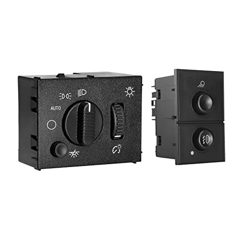Headlight Switch & Fog Light Switch | Replacement for 2003-2007 Chevy Silverado Suburban Tahoe Avalanche GMC Sierra Yukon Cadillac Escalade & More | Replaces# 19381535, 15143597