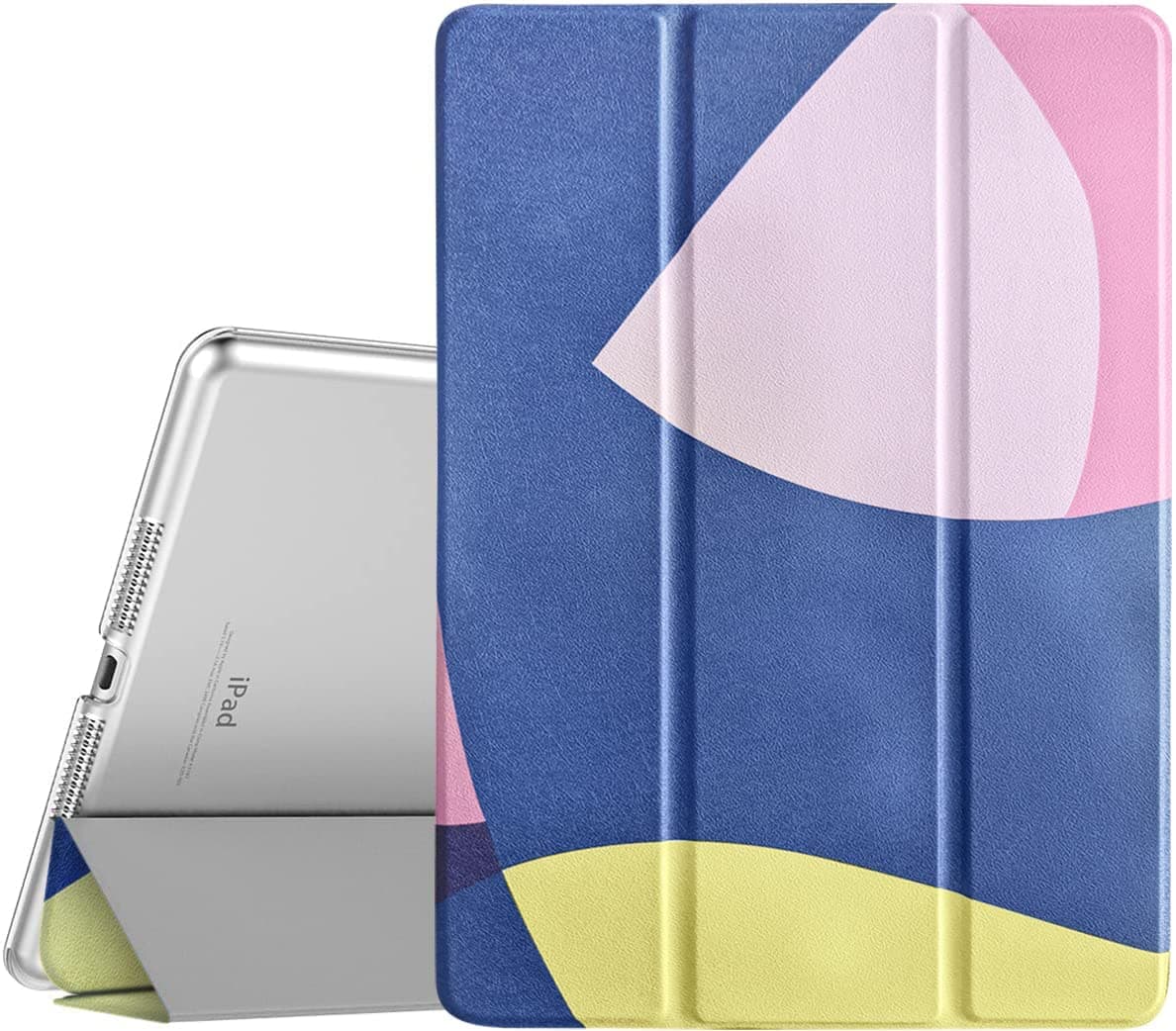 MOCA Compatible Smart Flip Cover Case for iPad 9.7 inch 2017 2018 iPad 5th 6th Generation A1893 A1954 A1822 A1823 Smart Case Cover (Colour Blocks, iPad 9.7 inch 2017/2018 Launched)
