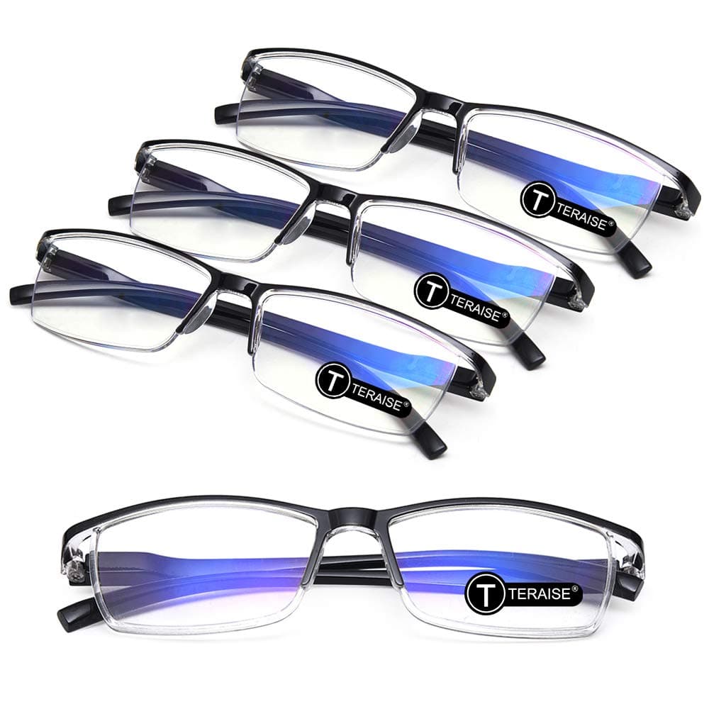 TERAISE 4PCS Fashion Antiblue light Reading Glasses Men Women Computer Reader225X