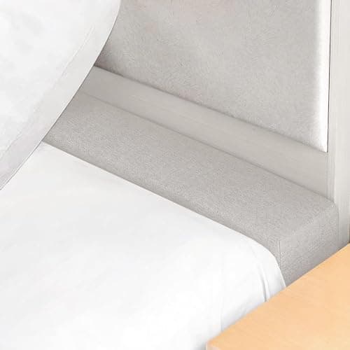 WUIOYNF Mattress Extender, Bed Gap/Space Filler, Headboard Pillow Between Headboard and Mattress or Wall, High-Density Foam with Removable Cover(Light Grey-54 * 2 * 8in)