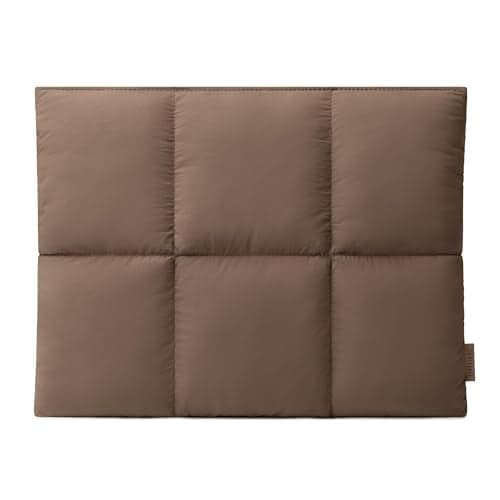 Comfyable Puffy Laptop Sleeve 15 16 Inch Quilted Puffer Laptop Carrying Case for Women Pillow Pouch Compatible for MacBook Air M5 MacBook Pro M5 ProMax 2026 Mocha Brown