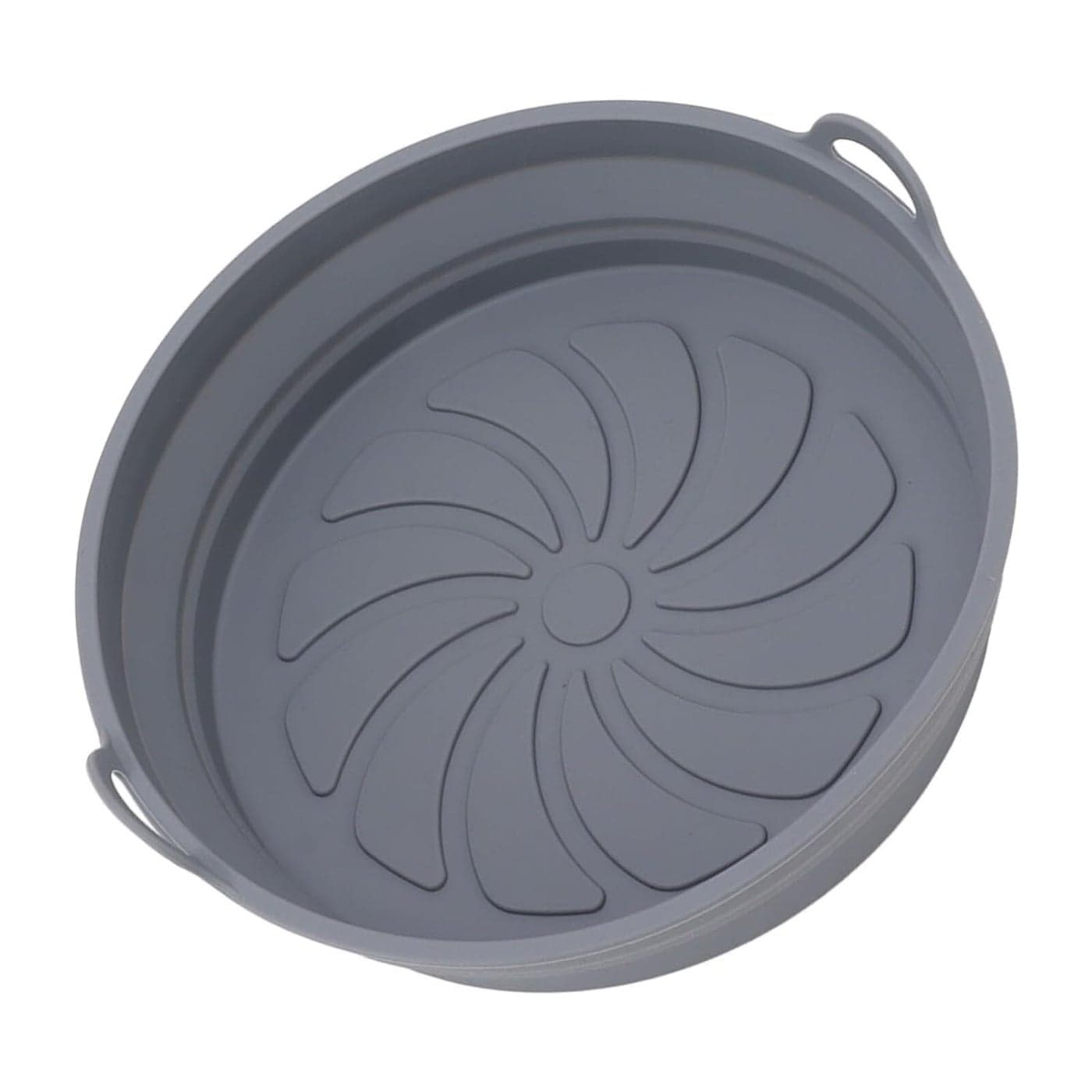 DLEST Air Fryer Liner I Silicone Basket Baking Tray Pot with Handles I NonStick Reusable Heat Resistant I Cooking Oven Insert Accessories Pack of 1 Grey