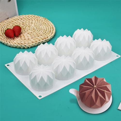 mostsom 3D Diamond Chocolate Cookie Molds Chocolate Cover Cookie Silicone Molds for Candy Mini Cakes Jelly Baking (Diamond I1_11.6x6.88x1.72inch)