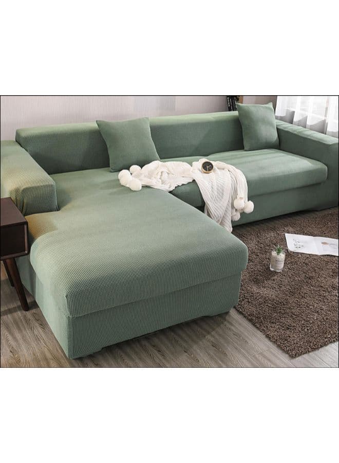 Modern Style Solid Pattern Sofa Slipcover Green 90 x 140centimeter