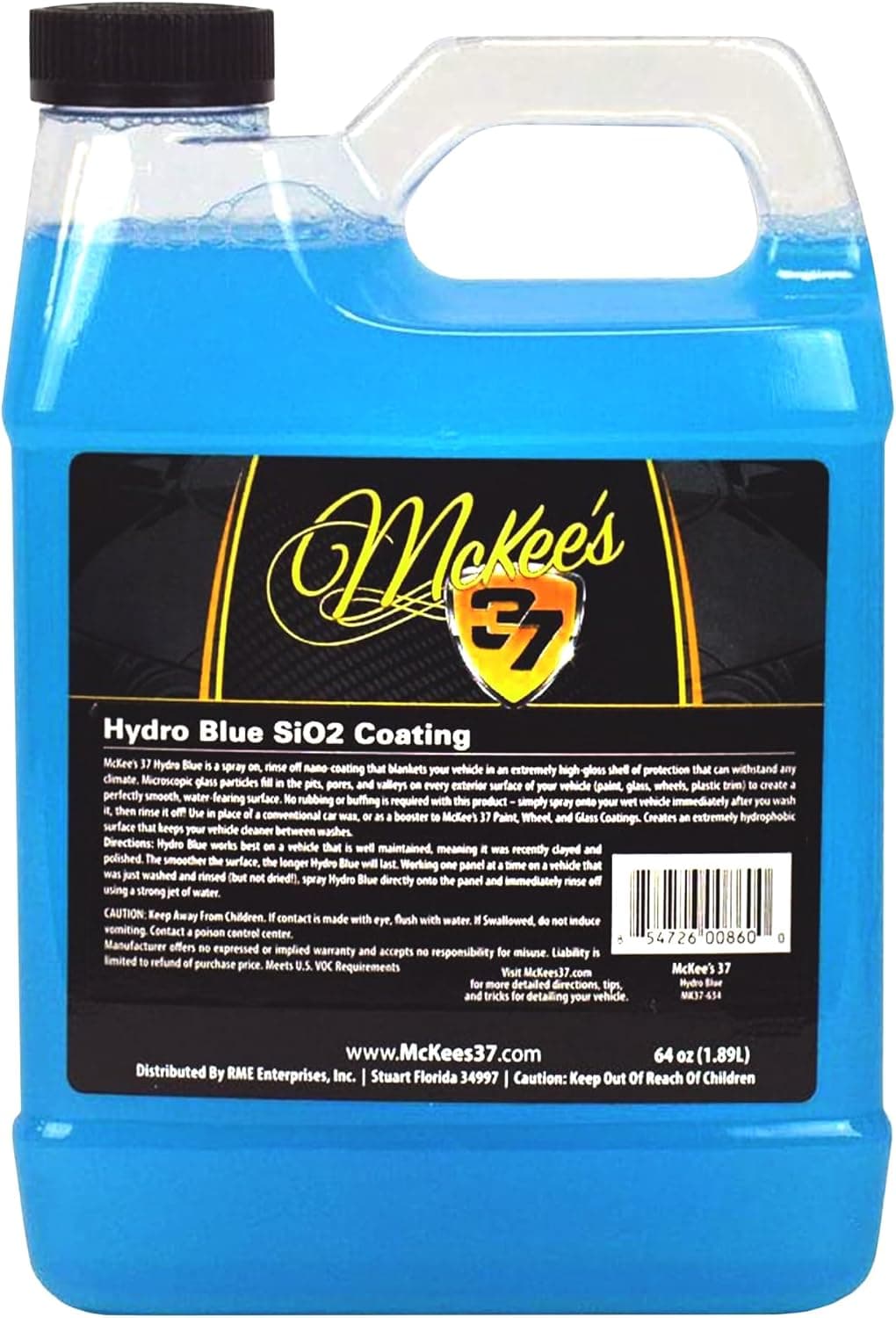 McKee's 37 Hydro Blue SiO2 Coating, 64 oz - Superior Shine & Protection