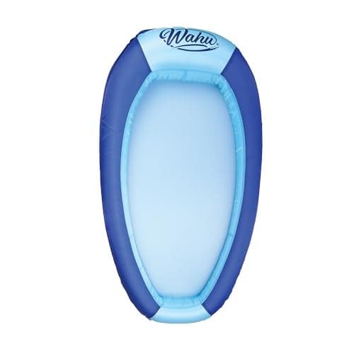 WAHU Hydro Lounger Versatile Pool Lounge Float for Sunbathing Inflatable Beach and Pool Float Lounger with InflateDeflate Valve BlueLight Blue