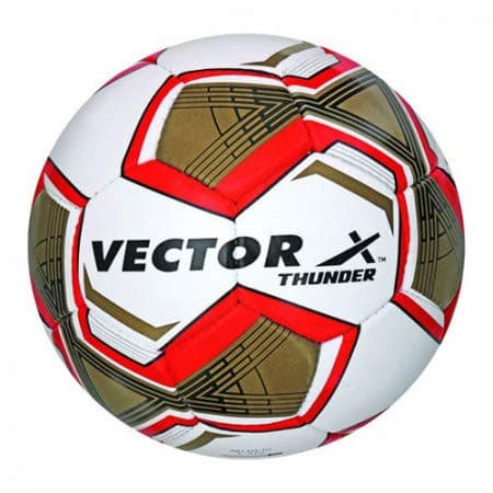 Vector X Football-Thunder Rubber Football, Size 5 - Red Gold