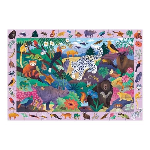 Mudpuppy in The Mountains — 64 Piece Search & Find Puzzle Jigsaw Puzzle Featuring Diverse Himalayan Mountain Animals and Over 40 Hidden Images to Find for Ages 4+