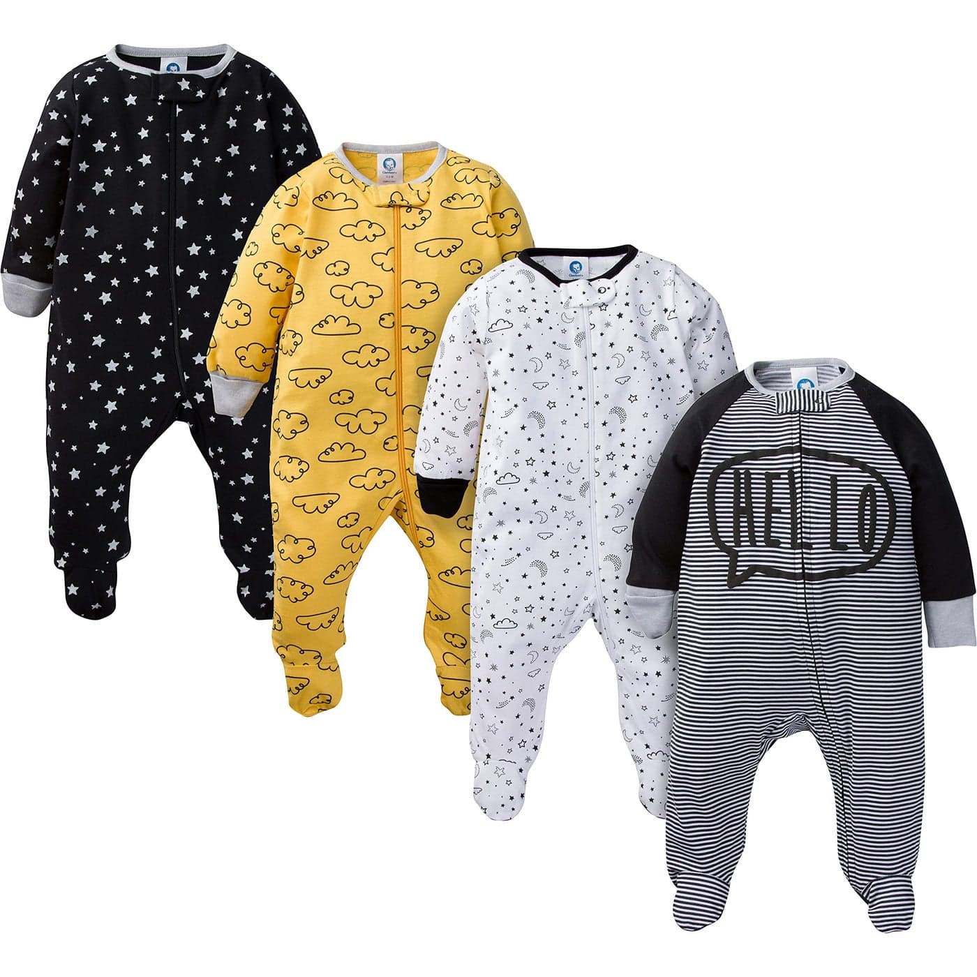 Gerber Baby Boys 4 Pack Sleep N Play Footie Star 03 Months