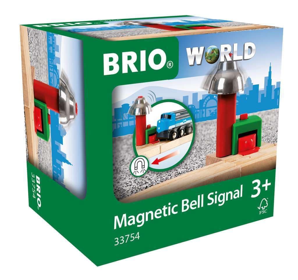 Brio Magnetic Bell Signal, Green - Accessory for Toy Train Sets, Ages 3 and Up