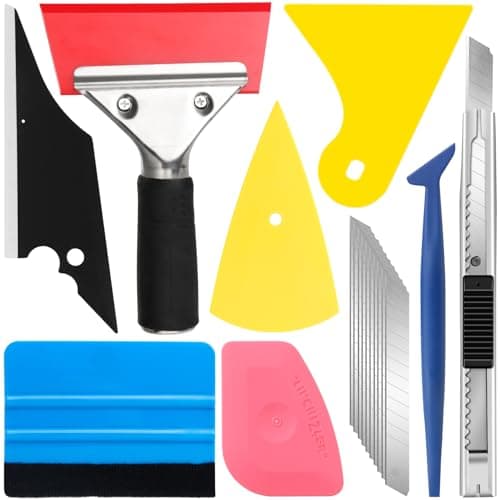 DIYSELF 18 Pcs Window Tint Kit Vinyl Wrap Tool Kit Professional Window Tint Tools Squeegee for Vinyl Complete Car Wrap Kit for Car Wrap Stained Glass Window Film Wallpaper Water Blades Tool