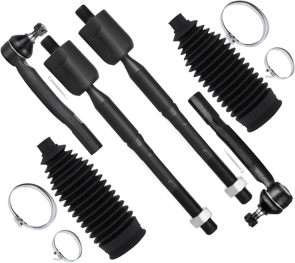 SCITOO 6pcs Front Suspension Kit with Inner and Outer Tie Rod Ends and Steering Boots for Lexus ES330, Toyota Camry, and Toyota Solara