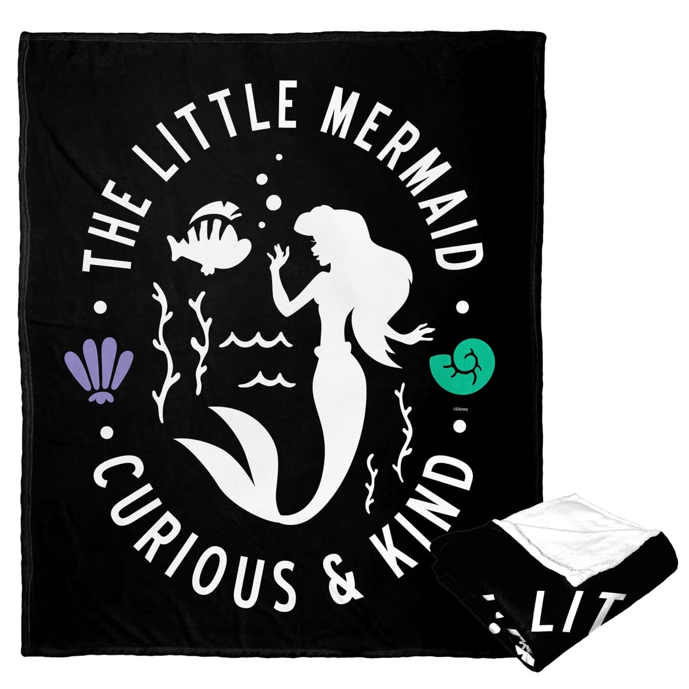 Northwest Little MermaidAriel Silk Touch Throw Blanket 50 x 60 Curious Kind