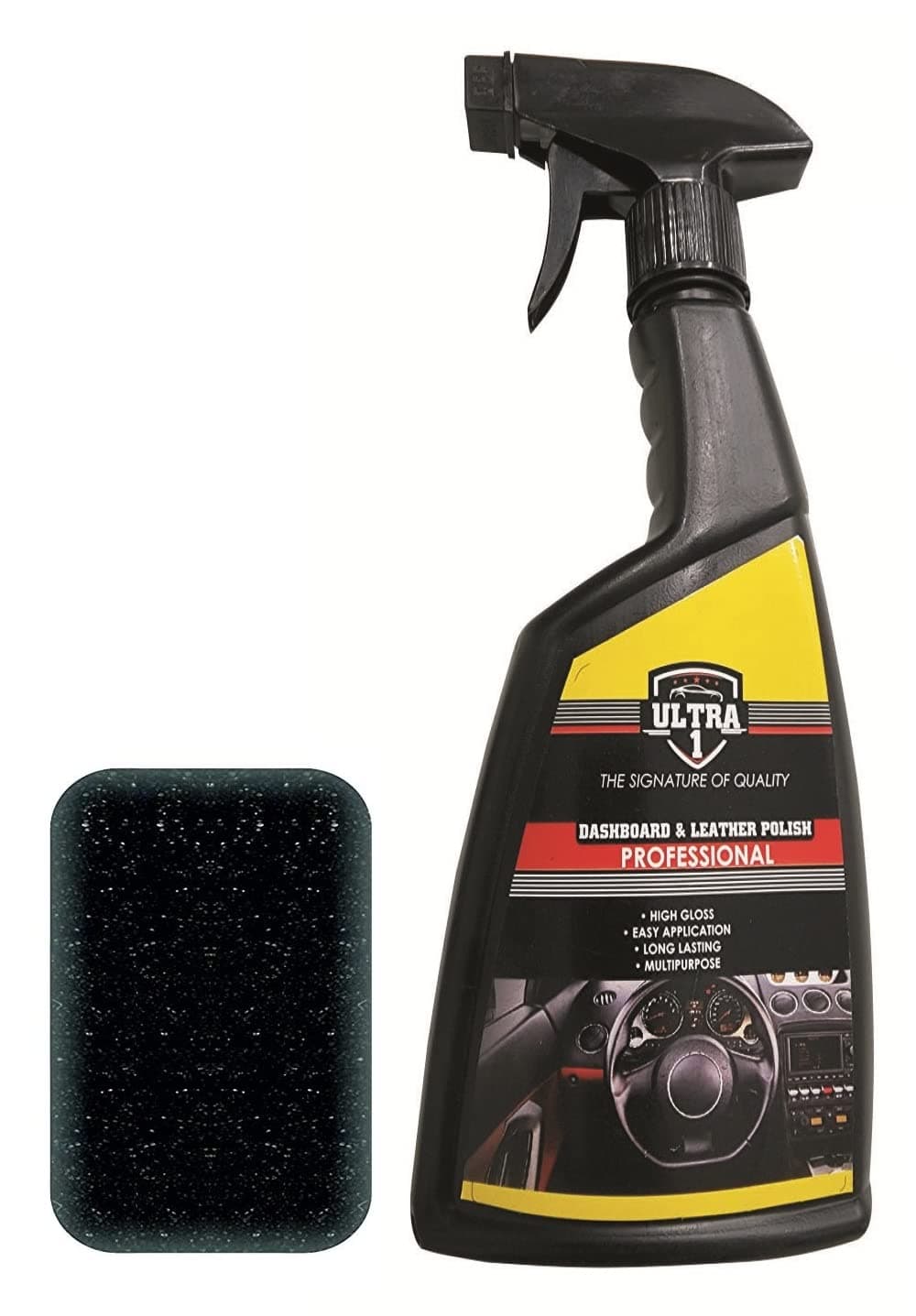 ULTRA1 Car Interior Dashboard Liquid Polish (350ML) with Foam Applicator Pad | Dashboard |Car Door Panel