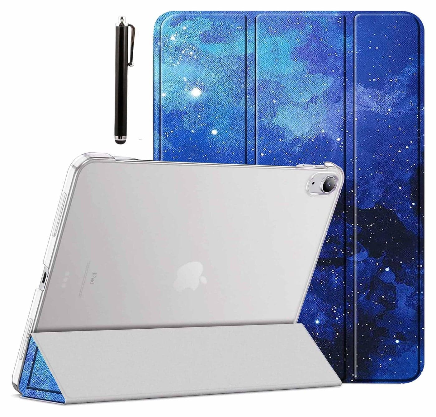 ProElite Cover for Apple iPad (A16) 11th/10th Generation (2025/2022) Cover Case, Transparent Smart case for iPad 11th/10th Gen 2025/2022 (Supports Auto Sleep Wake) with Stylus Pen, Stars