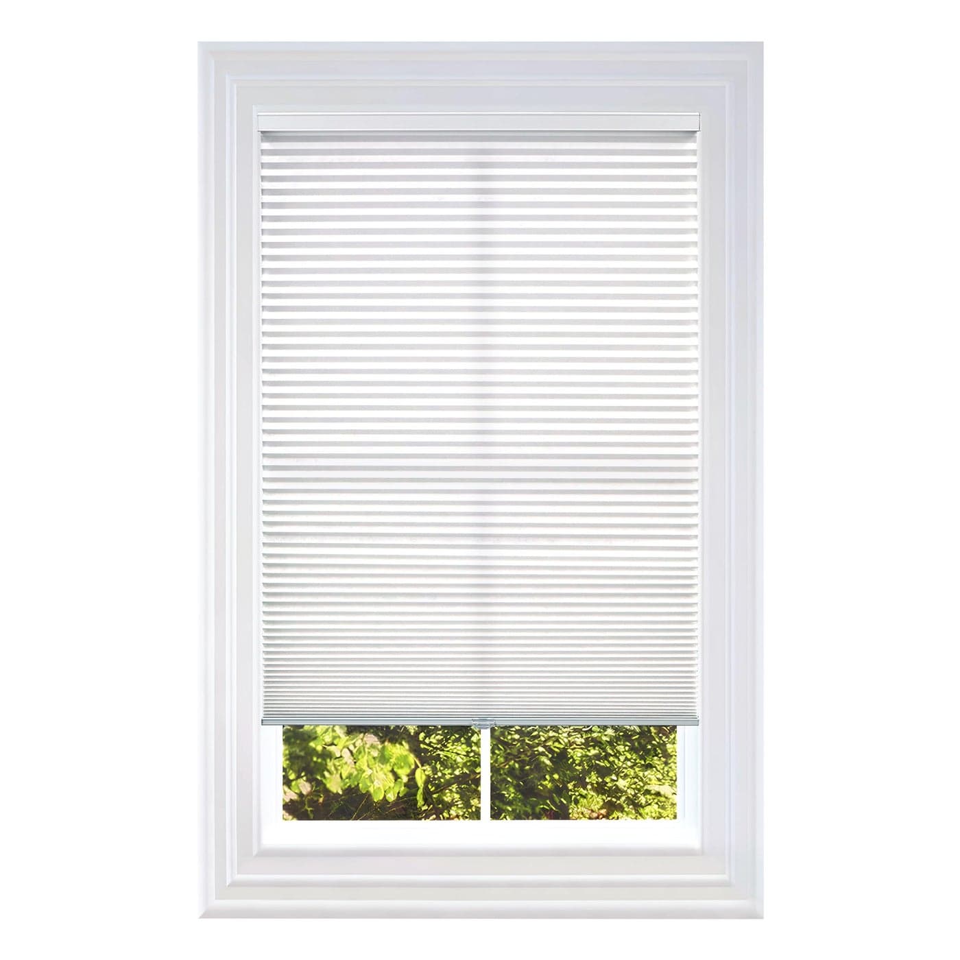 BlindsAvenue Cellular Honeycomb Cordless Shade 916 Single Cell Light Filtering White 32 W x 72 H
