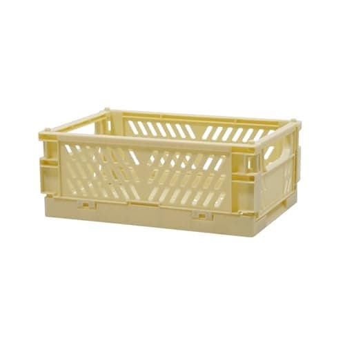 Kuber Industries Small & Rugged Plastic Basket for Storage - For Kitchen, Makeup, Toiletries & Bathroom Items - Beige