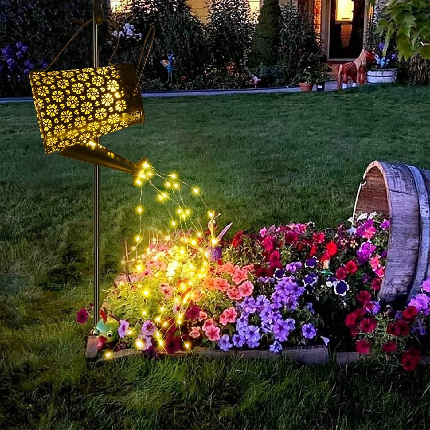 90 LED Solar Watering Can with Lights Waterproof Large Hanging Lantern Landscape Solar Lights Outdoor Garden Decor for Outside Yard Porch Gardening Gifts for Mom Birthday Mothers Day
