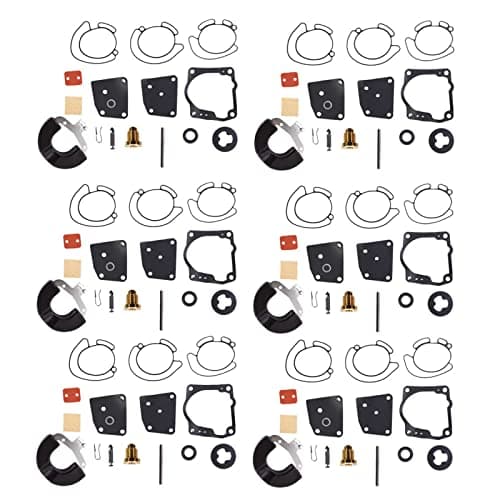 Autoparts 6-Pack Carburetor Kits Replacement for Johnson Evinrude V4 V6 (90 100 105 115 150 175 HP) 18-7247 438996 436852