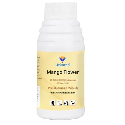 Utkarsh Mango Flower - Paclobutrazol 23% SC, Plant Growth Regulator | Enhances Flowering, Controls Shoot Growth & Improves Fruit Size & Quality | 500 ml; Pack of 1