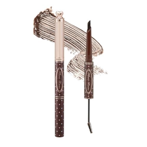 Flower Knows The Sweetie Bear DualEnded Brow Gel PencilLong Lasting with Precision TipEyebrow Definer PencilCreates FullNaturalLookingTames and Combs Brow Brush01 Taupe Brown
